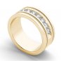 14k Yellow Gold 1.00 Ct Natural Round Cut Diamond Men's Wedding Band Ring HI I2