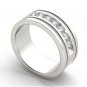 14k White Gold 1.00 Ct Natural Round Cut Diamond Men's Wedding Band Ring HI I2