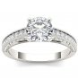 14K White Gold 1.25 Ct Round Cut Diamond Vintage Solitaire Engagement Ring HI I2