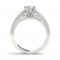 14K White Gold 1.25 Ct Round Cut Diamond Vintage Solitaire Engagement Ring HI I2