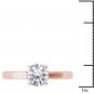 14K Rose Gold 1 Ct Round Cut Natural Diamond Solitaire Engagement Ring HI I2