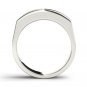 14k White Gold 1.00 Ct Princess Diamond Five Stone Men's Wedding Band Ring HI I2