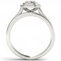 Solid 10k White Gold 0.25Ct Natural Diamond Halo Engagement Ring Set HI,I2