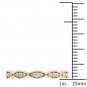Genuine 10K Yellow Gold 0.12 Ct Brillant Round Cut Diamond Wedding Band