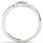10k White Gold 0.12 Natural Round Cut Diamond Fashion Engagement Ring HI I2