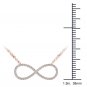 Solid 10k Rose Gold 0.15 Ct Round Cut Diamond Infinity Pendant Necklace HI I2