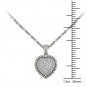 Natural 10k White Gold 0.25Ct Round Cut Solid Real Diamond Heart Necklace HI I2
