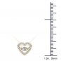 10k Yellow Gold 0.20 Ct Natural Round Cut Diamond Heart Pendant Necklace HI I2
