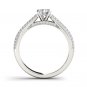 14k White Gold 1.00 Ct Round Cut Diamond Classic Solitaire Engagement Ring