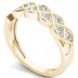 14k Yellow Gold 0.25 Ct Round Cut Diamond Fashion Engagement Ring HI I2 Size 7
