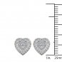 10k White Gold 0.33 Ct Brilliant Round Cut Diamond Heart Shaped Earrings