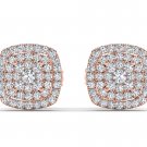 Genuine 10k Rose Gold 0.35 Ct Round Cut Diamond Stud Earrings HI I2 Genuine 10k Rose Gold 0.35 Ct Round Cut Diamond Stud Earrings HI I2
