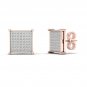 10k Rose Gold 0.33 Ct Brilliant Round Cut Diamond Cluster Stud Earrings I2