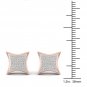10k Rose Gold 0.25 Ct Brilliant Round Cut Diamond Cluster Stud Earrings I2