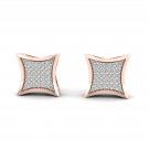 10k Rose Gold 0.15 Ct Brilliant Round Cut Diamond Cluster Stud Earrings I2 10k Rose Gold 0.15 Ct Brilliant Round Cut Diamond Cluster Stud Earrings I2