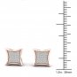 10k Rose Gold 0.15 Ct Brilliant Round Cut Diamond Cluster Stud Earrings I2