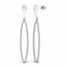 S925 Sterling Silver 0.33Ct Natural Round Cut Diamond Loop Dangle Earrings S925 Sterling Silver 0.33Ct Natural Round Cut Diamond Loop Dangle Earrings