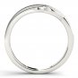 Solid 10k White Gold 0.10 Ct Diamond Swirl Fashion Engagement Wedding Ring HI I2
