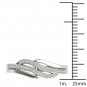 Solid 10k White Gold 0.10 Ct Diamond Swirl Fashion Engagement Wedding Ring HI I2