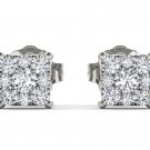 Solid 10k White Gold 0.50 Ct Round Cut Diamond Stud Earrings HI I2 Pushbacks Solid 10k White Gold 0.50 Ct Round Cut Diamond Stud Earrings HI I2 Pushbacks