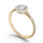 14k Yellow Gold 1.00 Ct Natural Round Cut Diamond Classic Halo Engagement Ring