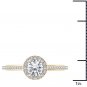 14k Yellow Gold 1.00 Ct Natural Round Cut Diamond Classic Halo Engagement Ring
