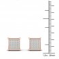 10k Rose Gold 0.85 Ct Brilliant Round Cut Diamond Cluster Stud Earrings I2