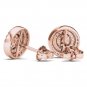 Genuine 10K Rose Gold 0.50 Ct Natural Round Cut Diamond Cluster Earrings