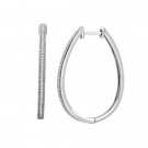 Natural 10k White Gold 0.25 Ct Round Cut Diamond Hoop Earrings HI I2 Natural 10k White Gold 0.25 Ct Round Cut Diamond Hoop Earrings HI I2