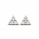 0.25 Ct Natural Round Cut Diamond Three Stone Stud Earrings in 10k Yellow Gold 0.25 Ct Natural Round Cut Diamond Three Stone Stud Earrings in 10k Yellow Gold