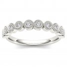Solid 10K White Gold 0.12 Ct Brillant Round Cut Diamond Wedding Band Solid 10K White Gold 0.12 Ct Brillant Round Cut Diamond Wedding Band