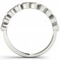 Solid 10K White Gold 0.12 Ct Brillant Round Cut Diamond Wedding Band