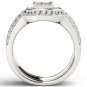 Solid 10k White Gold 1.75 Ct Natural Diamond Engagement Bridal Ring Set HI I2