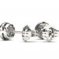 Genuine 925 Sterling Silver 0.50 Ct Round Cut Diamond Stud Earrings HI I2