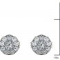Genuine 925 Sterling Silver 0.50 Ct Round Cut Diamond Stud Earrings HI I2