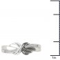Solid 10k White Gold 0.08 Ct Diamond Love Knot Fashion Engagement Ring HI I2