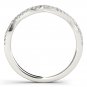 14k White Gold 0.15Ct Diamond Criss-Cross Fashion Wedding Anniversary Ring HI I2