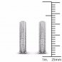 S925 Sterling Silver 0.25Ct Round Cut Diamond  Half- Hoop Earrings I2