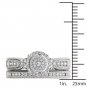 Solid 14k White Gold 0.50Ct Natural Diamond Cluster Halo Engagement Ring Set HI