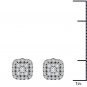 Genuine 10k White Gold 0.50 Ct Round Cut Diamond Stud Earrings HI I2 Pushbacks