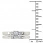 14k White Gold 0.50Ct Princess Cut Diamond Three Stone Engagement Ring Set HI I2