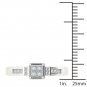 Solid 10k White Gold 0.27 Ct Princess Cut Diamond Cluster Engagement Ring HI I2