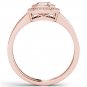 Genuine 10k Rose Gold 0.25 Ct Round Cut Diamond Cluster Engagement Ring HI I2
