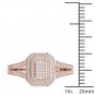 Genuine 10k Rose Gold 0.25 Ct Round Cut Diamond Cluster Engagement Ring HI I2