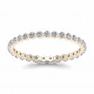 14k Yellow Gold 0.50 Ct Round Cut Diamond Women's Eternity Band (H-I, I2)