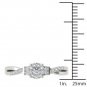 10k White Gold 0.25 Ct Diamond Criss-Cross Shank Cluster Engagement Ring HI I2