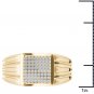 10k Yellow Gold 0.20Ct Natural Round Cut Diamond Men's Cluster Wedding Band Ring