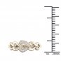 10k Yellow Gold 0.06 Ct Diamond Interlocking Heart Fashion Engagemeny Ring HI I2