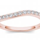 14k Rose Gold 0.25 Ct Round Cut Diamond Fashion Wedding Anniversary Band HI I2 14k Rose Gold 0.25 Ct Round Cut Diamond Fashion Wedding Anniversary Band HI I2