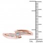 10k Rose Gold 0.10 Ct Natural Round Cut Diamond Bypass Engagement Ring HI I2